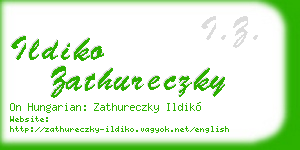 ildiko zathureczky business card