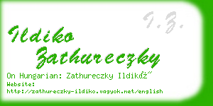 ildiko zathureczky business card